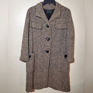 Vintage Abercrombie And Fitch Tweed Coat XL 80s